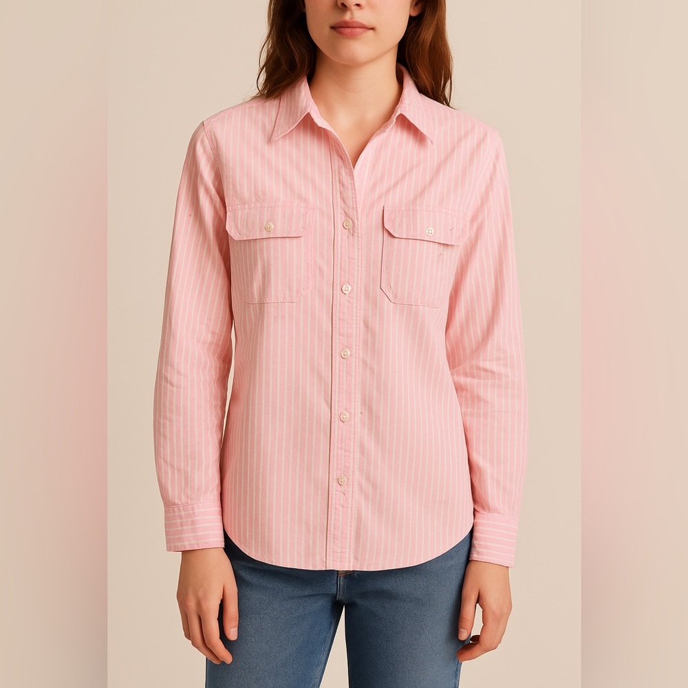 Ralph Lauren Pink Casual Button Down Shirt quiet luxury